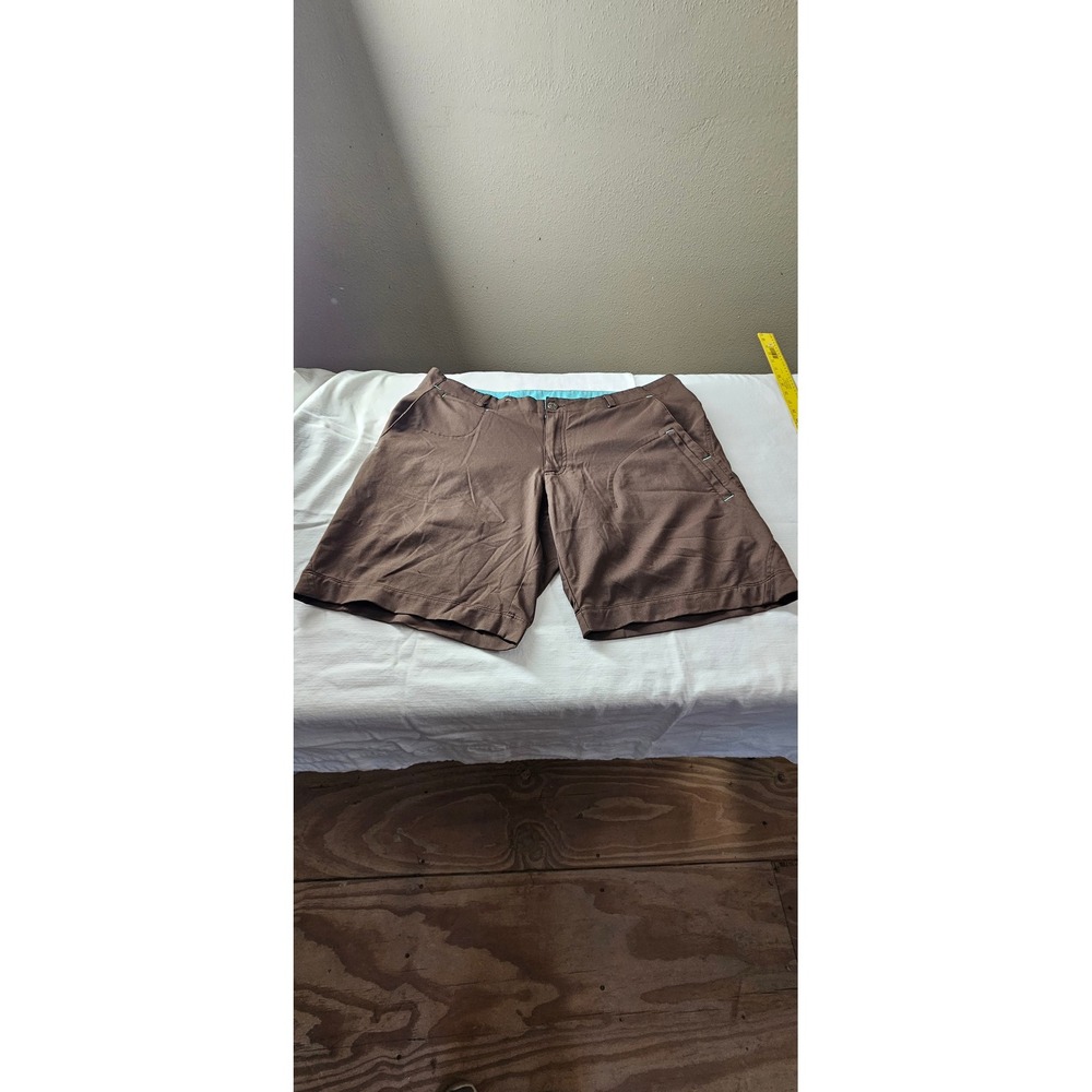 Magellan Sportswear Womens Brown Outdoor Hiking Shorts Size 12 Polyester Pocket